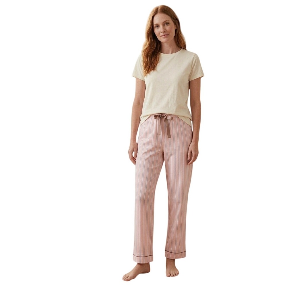 State of Day Intimates Flannel Pajama Pants Sleepwear Loungewear Pink Stripe XL